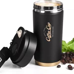 FrutPunch 단열 여행용 커피 써모 뚜껑이 있는 316 스테인리스 스틸 텀블러 이중 벽 진공 머그잔 뜨겁거나