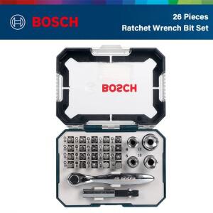 보쉬 26피스 스크루드라이버 비트 세트(전기 및 미니 래칫 렌치 포함)