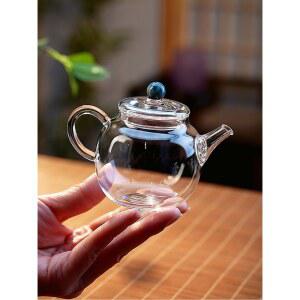 200mL 차호 미니 세트 101mL 열목호람 티포트 흑금 도자기 내열 다관 유리 찻잔 에스티 주전자 단일상품 직화