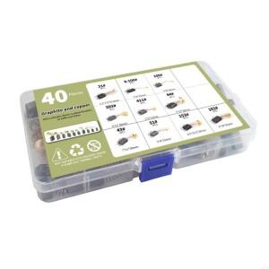 다양한 전기 공구에  40 개의 교체 카본 브러시의 A2UE 팩