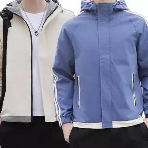바람막이 남녀공용 배색 자켓 캐주얼 남녀공용 후드 자켓 봄바람 커플