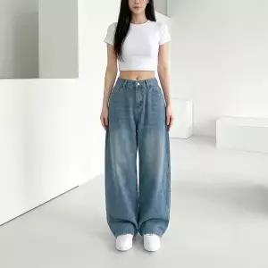 [NS홈쇼핑]LnD 여성 빈티지 와이드 청바지 루즈핏 연청 데님팬츠 롱다리핏 바지 스트릿..