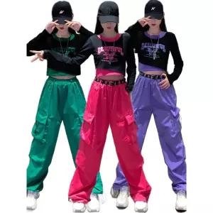 크롭 조거팬츠 방송댄스복 줌바 댄스크러쉬 공연복 힙한 여성 밴딩 힙합 여성댄스복 댄스바지