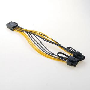 GPU 전원 케이블  테슬라호환 K80  M40  P100  22cm  18AWG  8 핀-듀얼 핀 (6 + 2 핀)