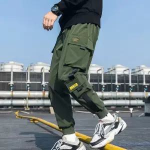 포켓 옆라인 배색 포인트 남성 데일리 외출 조거 팬츠 남자반바지 기본 밴딩