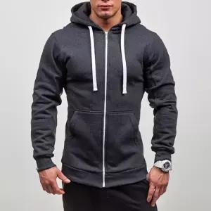 남성 3컬러 기모 간절기 겨울 베이직 포켓 후드 집업