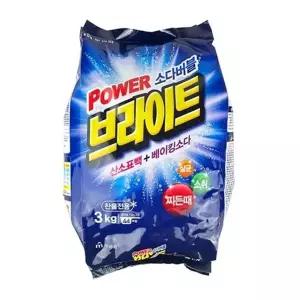 브라이트 세탁 세제 세탁기 빨래 세제 가루형 3kg