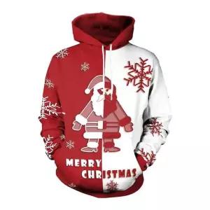 여성용 커플 후드 추동 스노우 산타 크리스마스 스웨터 티 원템3