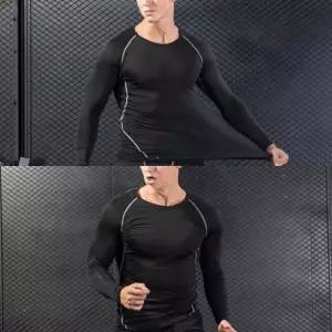 [UBA]남성 트레이닝상의 이너웨어긴팔 헬스 스포츠웨어 쫄티