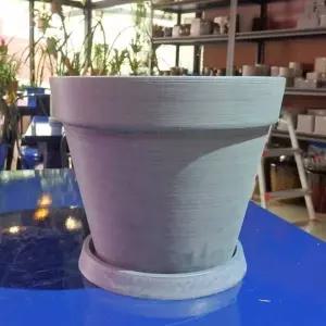 모던 수지 원형 파스텔블루 25x21cm 화분 G보트 G-BOAT옹기 감성 심플 심플한 인테리어 토기 도기 흙화분