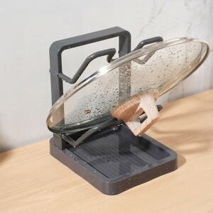 이중 레이어 냄비 뚜껑 거치대 미끄럼 방지 배수 정리대 대용량 주방 수납 랙