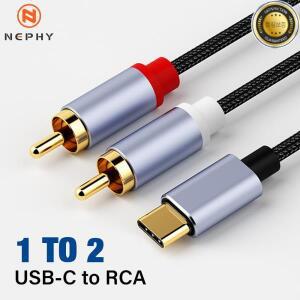 삼성 소니 HDTV CD 차량용 상호 연결 AV 포노 플러그 디지털 오디오 커넥터 USB C타입 to 2 RCA 동축 SPDIF