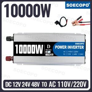 SOECOPO 10000W 파워 인버터, 12V/24V/48V ~ 110V/220V 차량용 전압 변환기, 자동차 액세서리 캠핑용 전원 어댑터