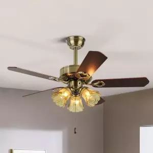 실링팬 샹들리에 조명 엔틱 전원 램프 천장 리모컨 주택 겸용 대형 거실등