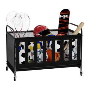 바퀴가 달린 대형 보관함, 차고용 야외 배구, 농구, 장난감, 축구, 야구를 보관하는 스포츠 장비 정리함