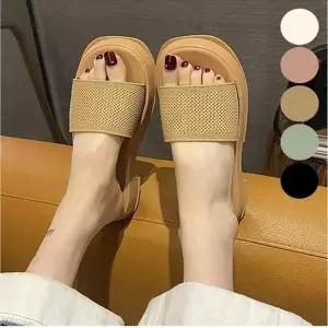 [SY95BA3]라탄 푹신한 커플슬리퍼 쓰레빠 3.5cm