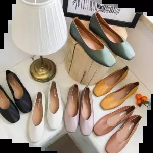 편한플랫 사각코 플랫슈즈 단화 낮은굽 구두 기본 데일리슈즈