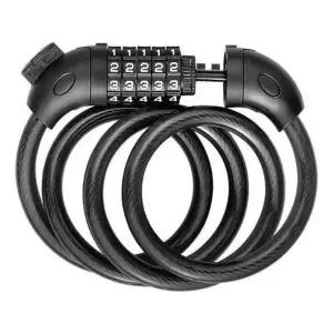 (색상 블랙)자전거 도난 방지 번호키 자물쇠 와이어 잠금장치 체인락 오토바이 여행용 아웃도어 비밀