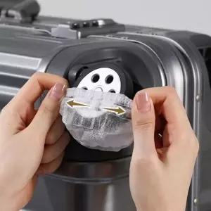 (사이즈 커버80P)일회용 여행용 캐리어 바퀴 커버 소음방지 캐리어 바퀴 커버 고탄력