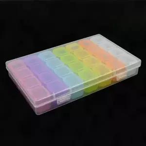 휴대용소품통 악세사리보관함 수납케이스 28칸 개별 다용도 여행용소품케이스