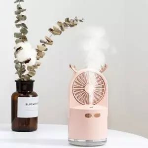 사무실 책상 대용량 가습기 무드등 탁상용 저소음 풍량 조절 선풍기
