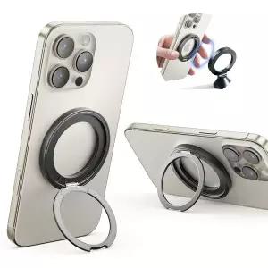 SUPERONE 2025 업그레이드 양면 자석 링 홀더, 짐 매그세이프 폰 스탠드 킥스탠드 그립 [360° 회전], iPho