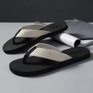 남성 조리 슬리퍼 비치 샌들 여름 데일리 플랫 슬라이드