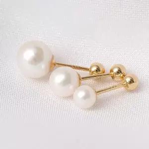 [라울스톤] 14K 5mm 담수 진주 골드 금 피어싱