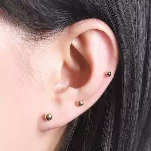 [라울스톤] 14K 베이직 5mm 옐로골드 볼 금 피어싱