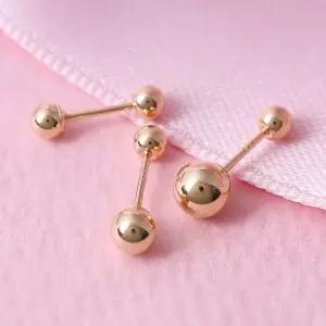 [라울스톤] 14K 베이직 4mm 옐로골드 볼 금 피어싱