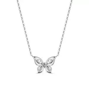 14k 델라 아이레 나비 목걸이 랩 다이아몬드)
