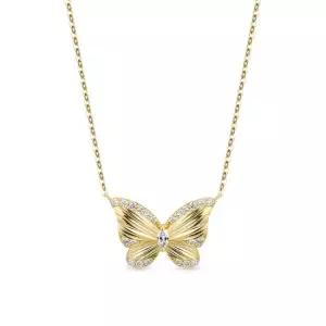 18k 그랜드 루체 아이레 나비 목걸이 랩 다이아몬드)