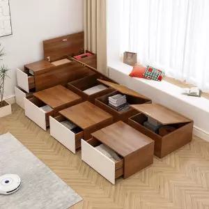 원목 A타입 서랍장 침대위 프레임 침대 다다미 수납형 매트