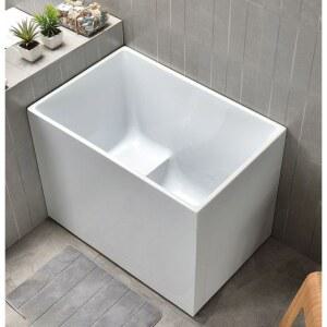 일본식 깊은 욕조 미니 세라믹 가정용 사각욕조 반신욕조 목욕통 사우나 반신욕