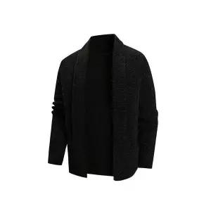 남자 칼라넥 솔리드 터틀넥 니트 가디건 풀오버 빅사이즈 캐주얼 원픽1