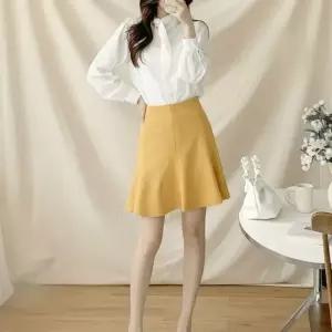 여성 하이웨이스트 플레어 와플 빅사이즈 봄 미니 스커트