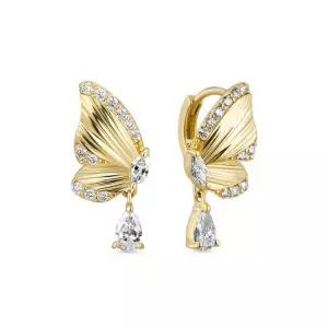 18k 루체 아이레 나비 드롭 링귀걸이 랩 다이아몬드)