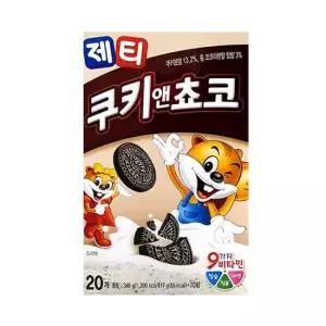 동서 제티 쿠키앤쵸코 20T 340g) x 2개 초코맛음료 초코맛 쿠키앤크림 아이간식 유치원간식