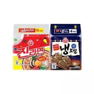 진라면 5입 x 2개 + 냉모밀 4입