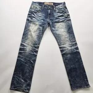 버커루 청바지 워싱진 돌청 일자 데님팬츠 사이즈34