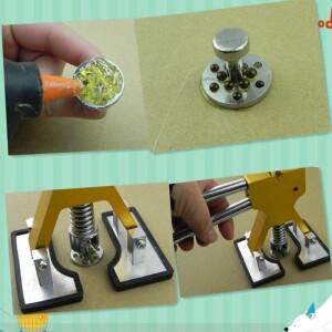 X6HF 자동차 페인트가 없는 덴트 수리 키트 8 크기 도구 풀러 탭