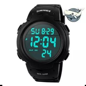 방수손목시계 대형 화면 노인용 효도 디지털 손목 시계