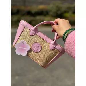 [정품] 스타벅스 중국 2024 공홈 벚꽃MD 소품가방 린넨 미니토트백 핸드폰가방 화장품파우치