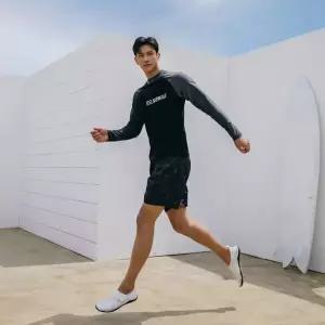 옥뚜브레 팬츠 여성원피스수영복 긴팔 수영복 래쉬가드 속건성 비치 서핑 빅사이즈 바캉스 5부 UNO1