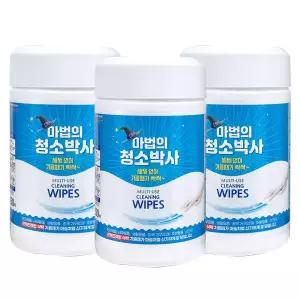 마법의 청소박사 150매 3통 찌든때 기름때 세정크리너 물티슈