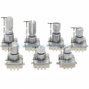 2pcs EC11 인코더 코드 푸시 버튼 로터리 스위치 30 학위 무한 회전 SMD 5pin D 하프 플럼 샤프트