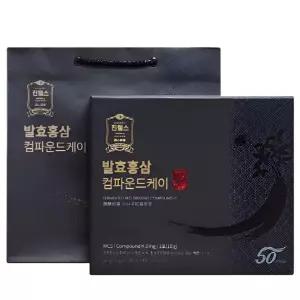 진웰스 컴파운드K 스틱 10g x 30포 국내산 6년근 발효 홍삼액 홍삼 선물