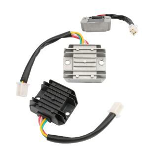 12V 4 와이어 핀 전압 조정기 정류기 맞는 바이크 오토바이 150-250CC Gy6 50 150cc 스쿠터 모 페드 ATV 보