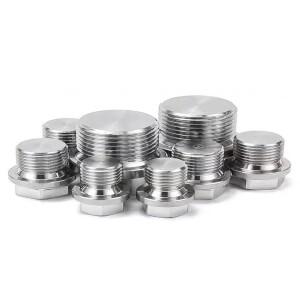 304 스테인레스 스틸 BSP = G 수 육각 엔드 캡 플랜지 외부 솔리드 플러그 오일 워터 파이프 피팅