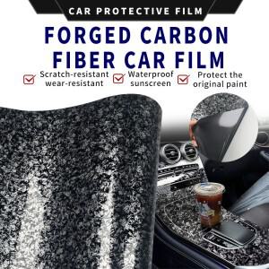 자동차 접착 비닐 랩 고광택 작은 꽃 카본 실버 단조 탄소 섬유 필름 바이크 오토바이 헬멧